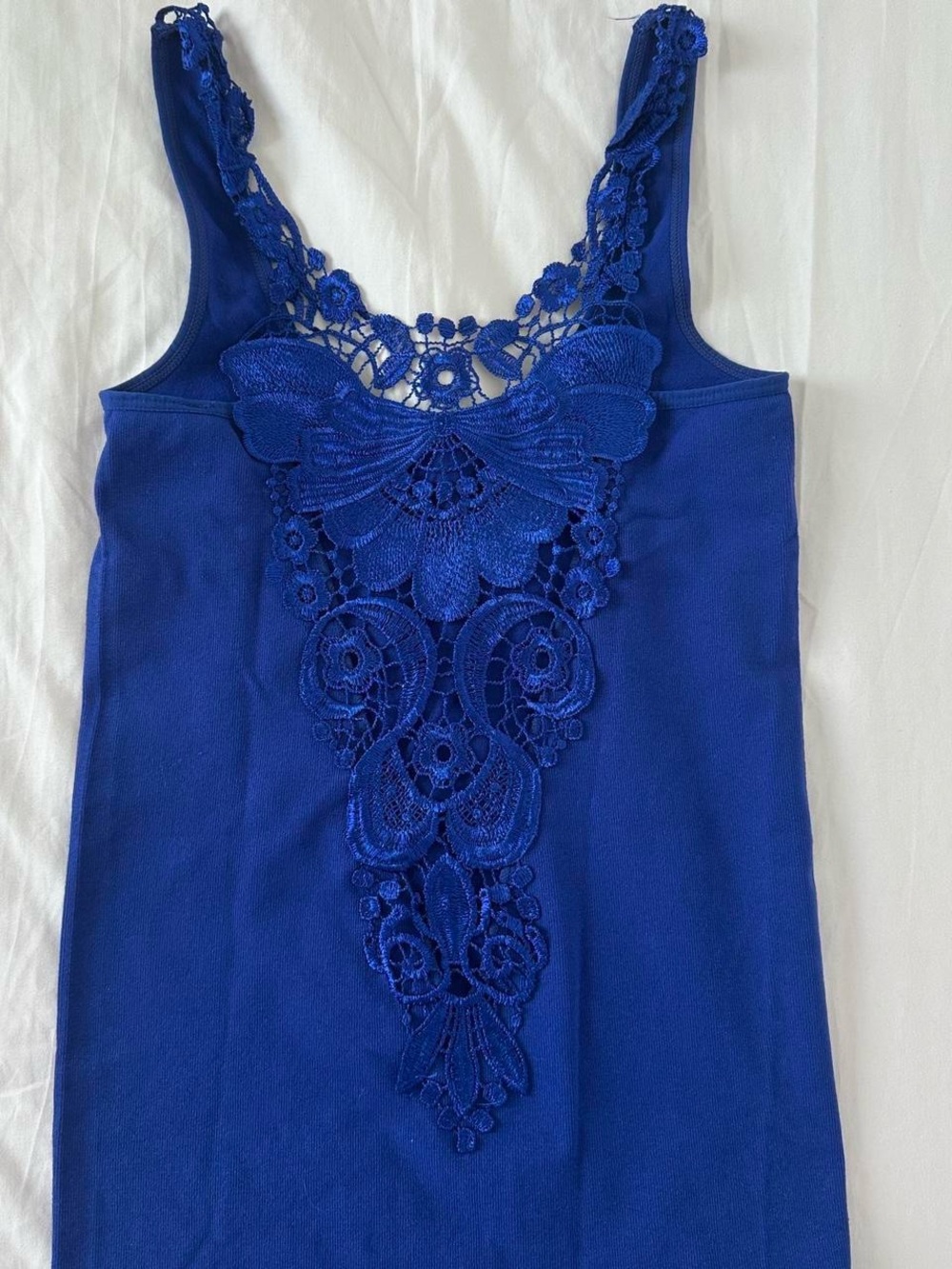 Urban Heritage Royal Blue Lace-Front Camisole